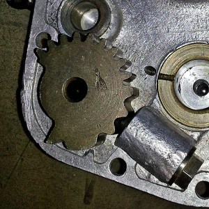1929 BSA Sloper motorcycle gear selector pinion, stamped Model S