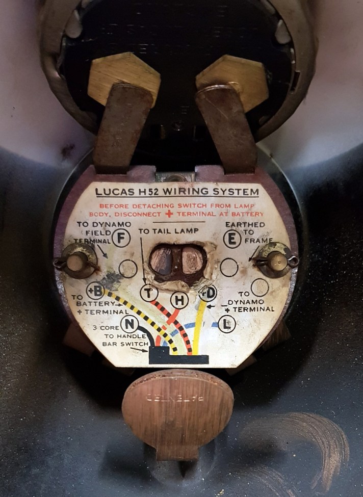 Lucas H52 Headlamp Spider Wiring Key